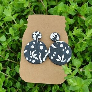 Clay Earrings Black Earrings Melanie